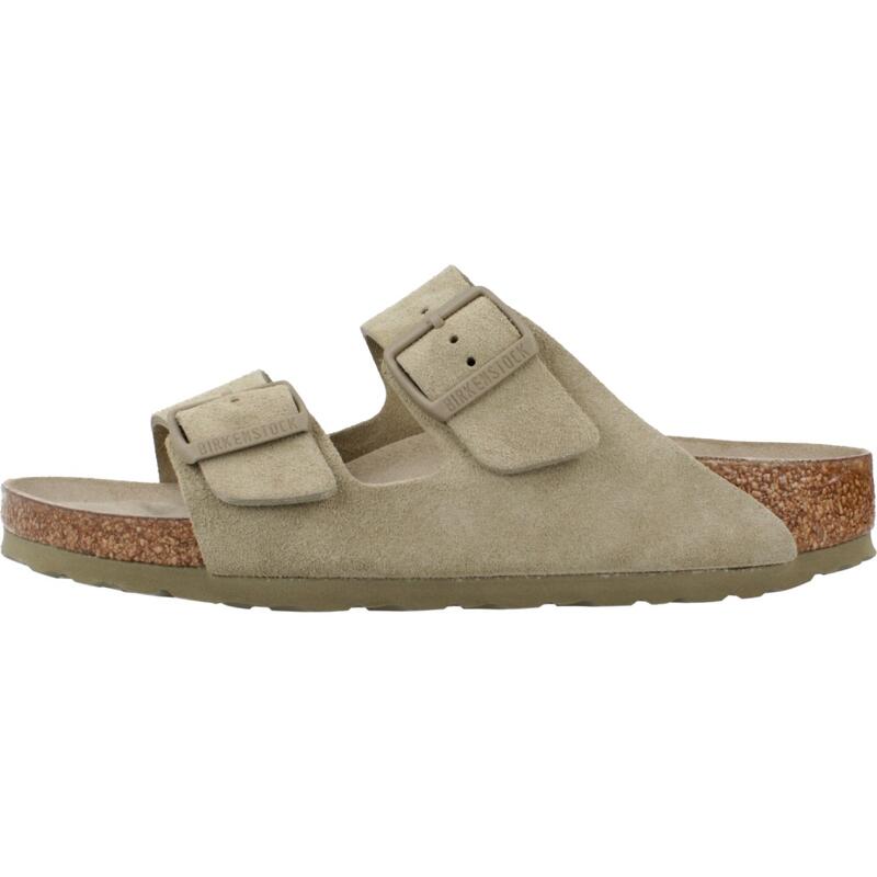 Sandalias Mujer Birkenstock Arizona Suede Leather Verde