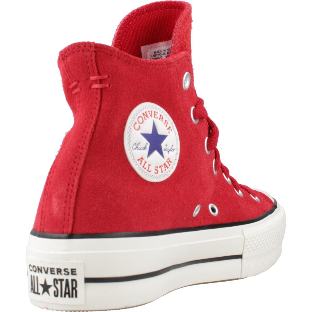 Zapatillas mujer Converse Chuck Taylor All Star Lift Suede Rojo 3/5