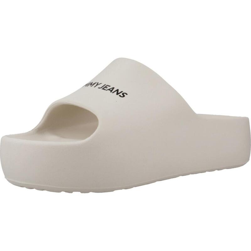 Chanclas Mujer Tommy Jeans Tjw Chunky Flatform Slid Blanco