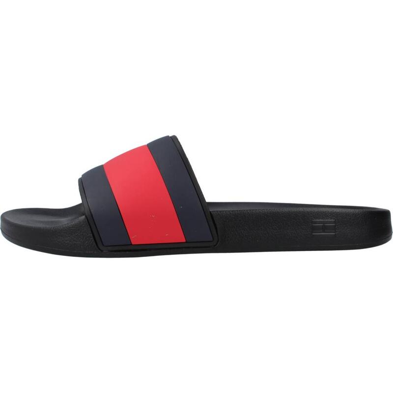 Chanclas Hombre Tommy Hilfiger Rubber Th Flag Pool Slid Negro