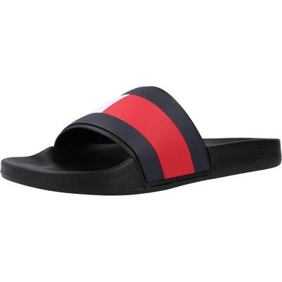 Infradito Tommy Hilfiger Modello Rubber Th Flag Pool Slid Colore Nero