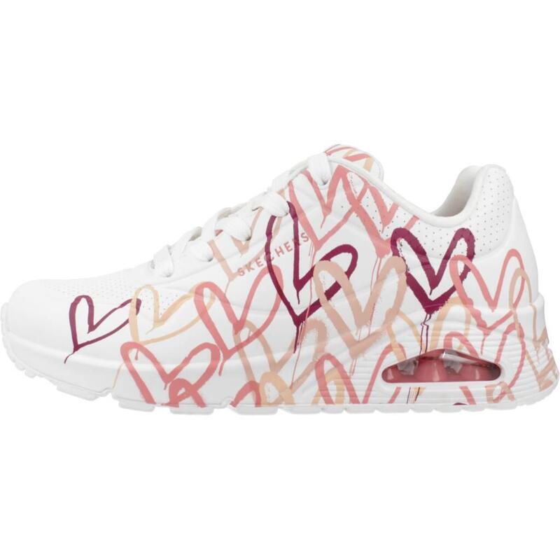 Zapatillas mujer Skechers Uno-spread The Love Blanco