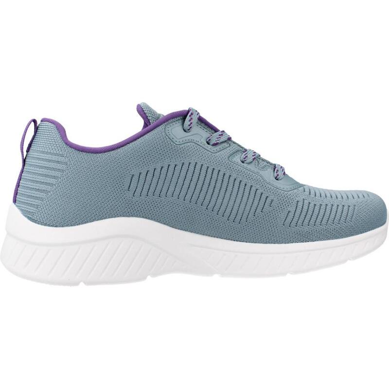 Zapatillas mujer Skechers Bobs Squad Chaos Air Gris