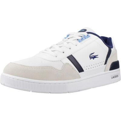 Zapatillas hombre Lacoste T-clip Contrasted Leather Blanco