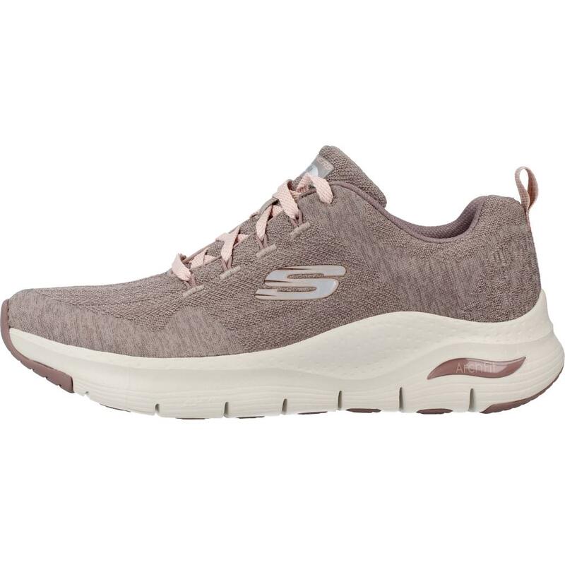 Zapatillas mujer Skechers Arch Fit Comfy Wave Marron