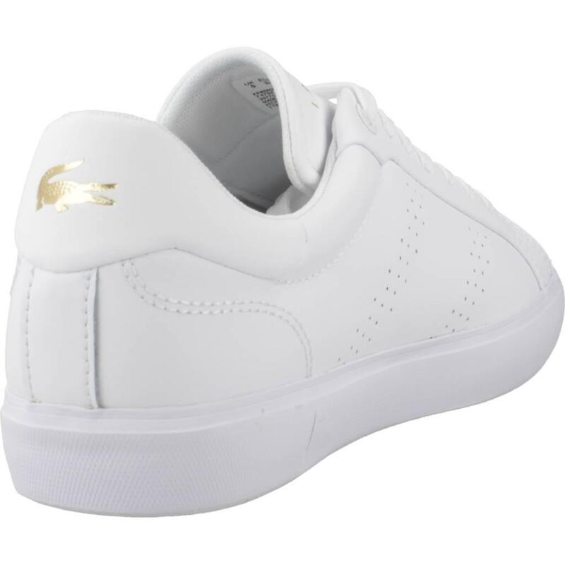 Baskets Lacoste Modèle Powercourt 2.0 Leather Couleur Blanc