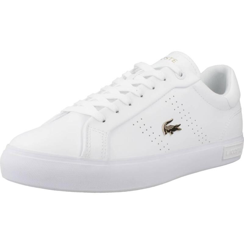 Baskets Lacoste Modèle Powercourt 2.0 Leather Couleur Blanc