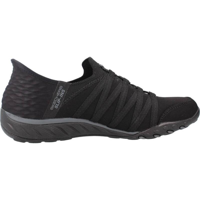 Zapatillas mujer Skechers Slip-ins  Breathe-easy- Roll-with-me Negro