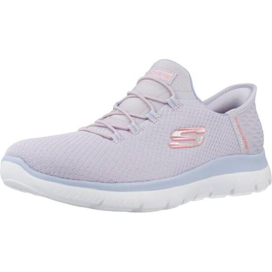Baskets Femme Baskets Skechers SUMMITS-DIAMOND DREAM Bleu Bleu Skechers