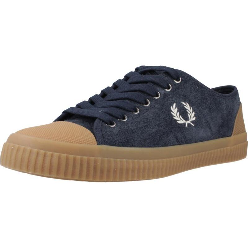 Zapatillas hombre Fred Perry Hughes Low Textured Suede Azul