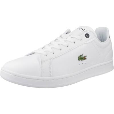 Casual herensneakers lacoste carnaby pro leather tonal wit
