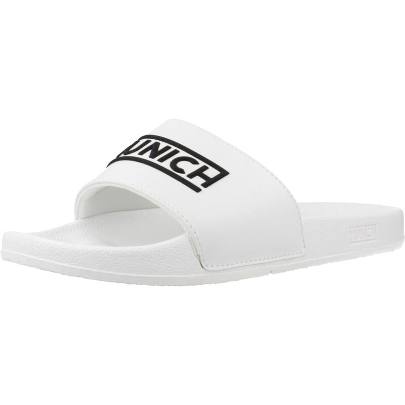 Chanclas Hombre Munich Flat Slider D Logo Wh Blanco