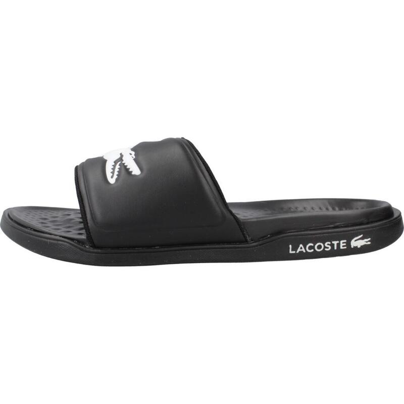 Chanclas Hombre Lacoste Serve Dual Synthetic Logo Negro