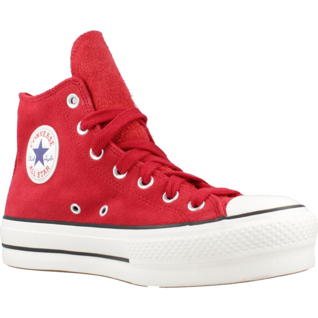 Zapatillas mujer Converse Chuck Taylor All Star Lift Suede Rojo 5/5