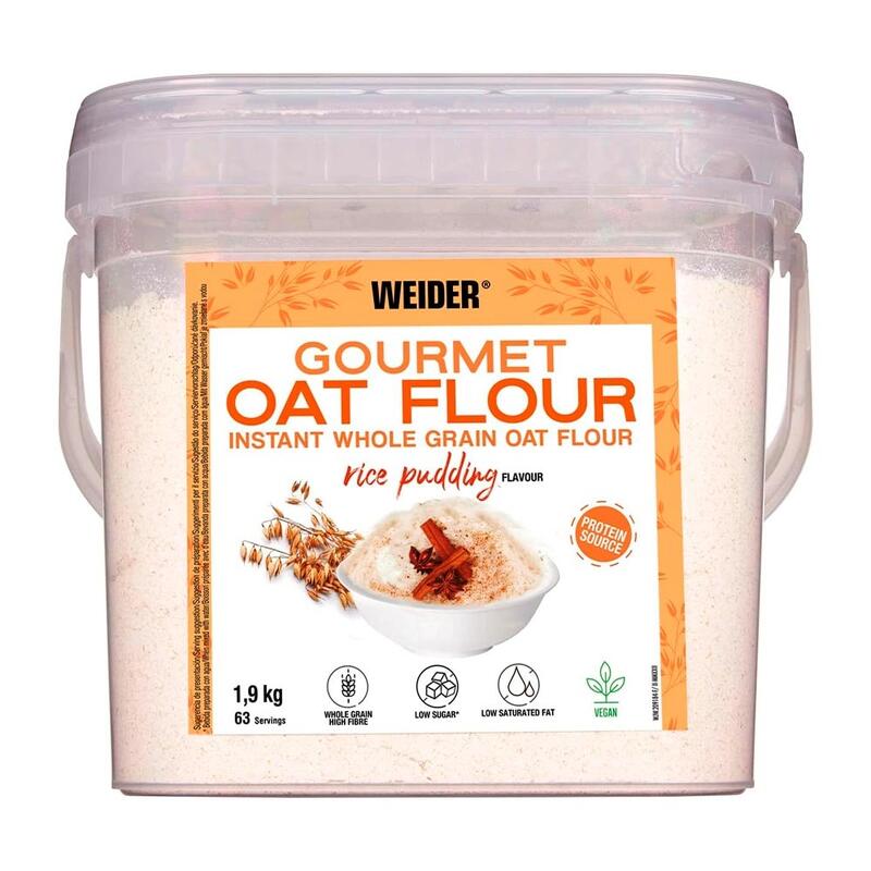 Weider - Gourmet Oat Flour 1,9 kg - Harina de avena -  Sabor: Arroz con leche