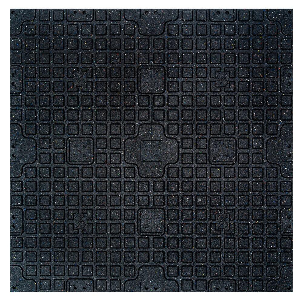 Piastrella per pavimenti sportivi Pure Black - 100x100 cm - 20 mm 2/7