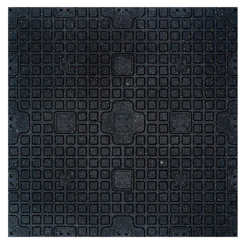 Sportvloertegel Pure Black - 100x100 cm - 20 mm