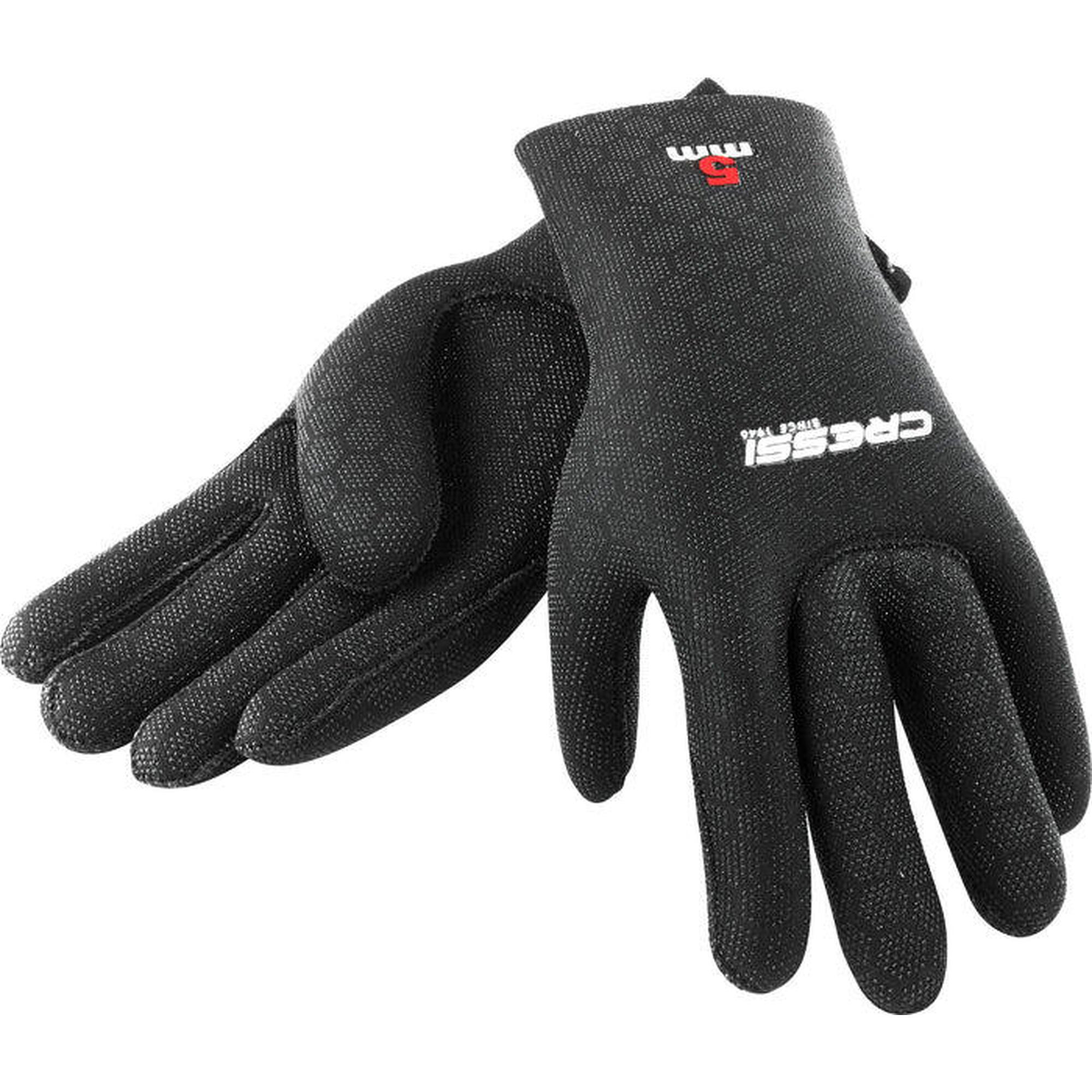 High Stretch Adult Scuba-Diving Gloves - Black M