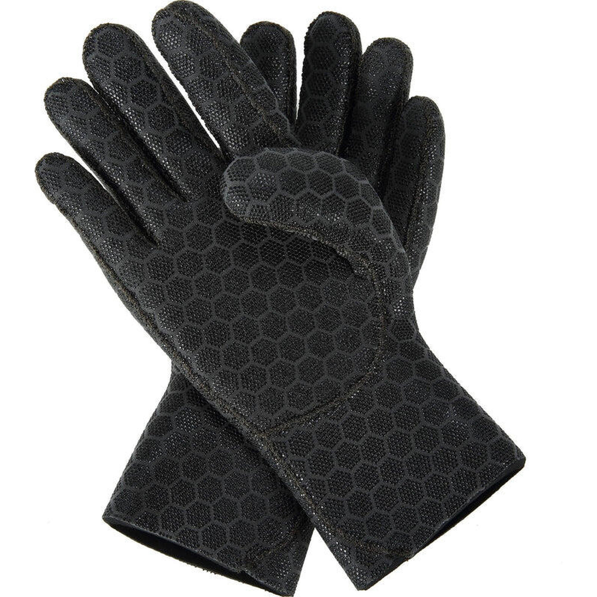 High Stretch Adult Scuba-Diving Gloves - Black M