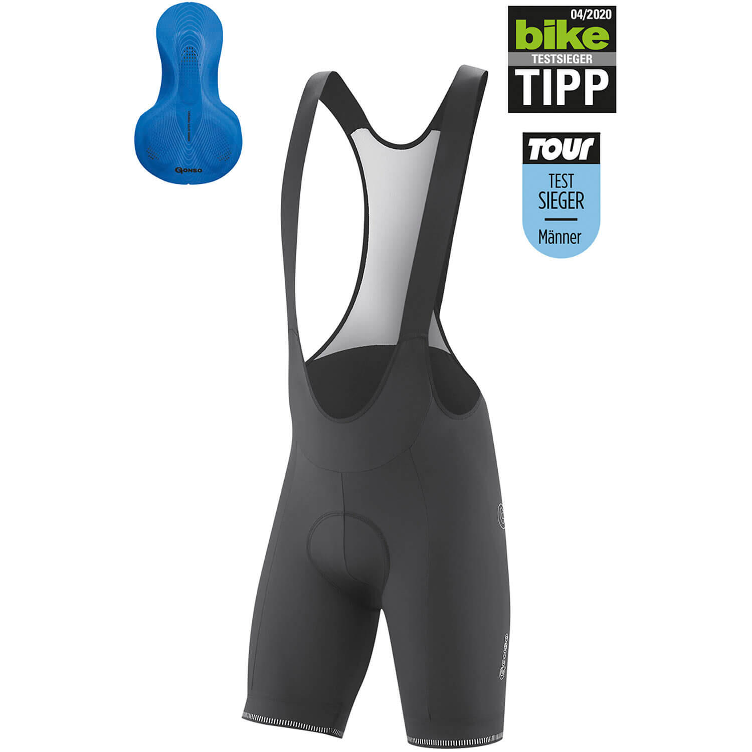 Herren Trägershorts Bike Sitivo Bib Blue 2/5