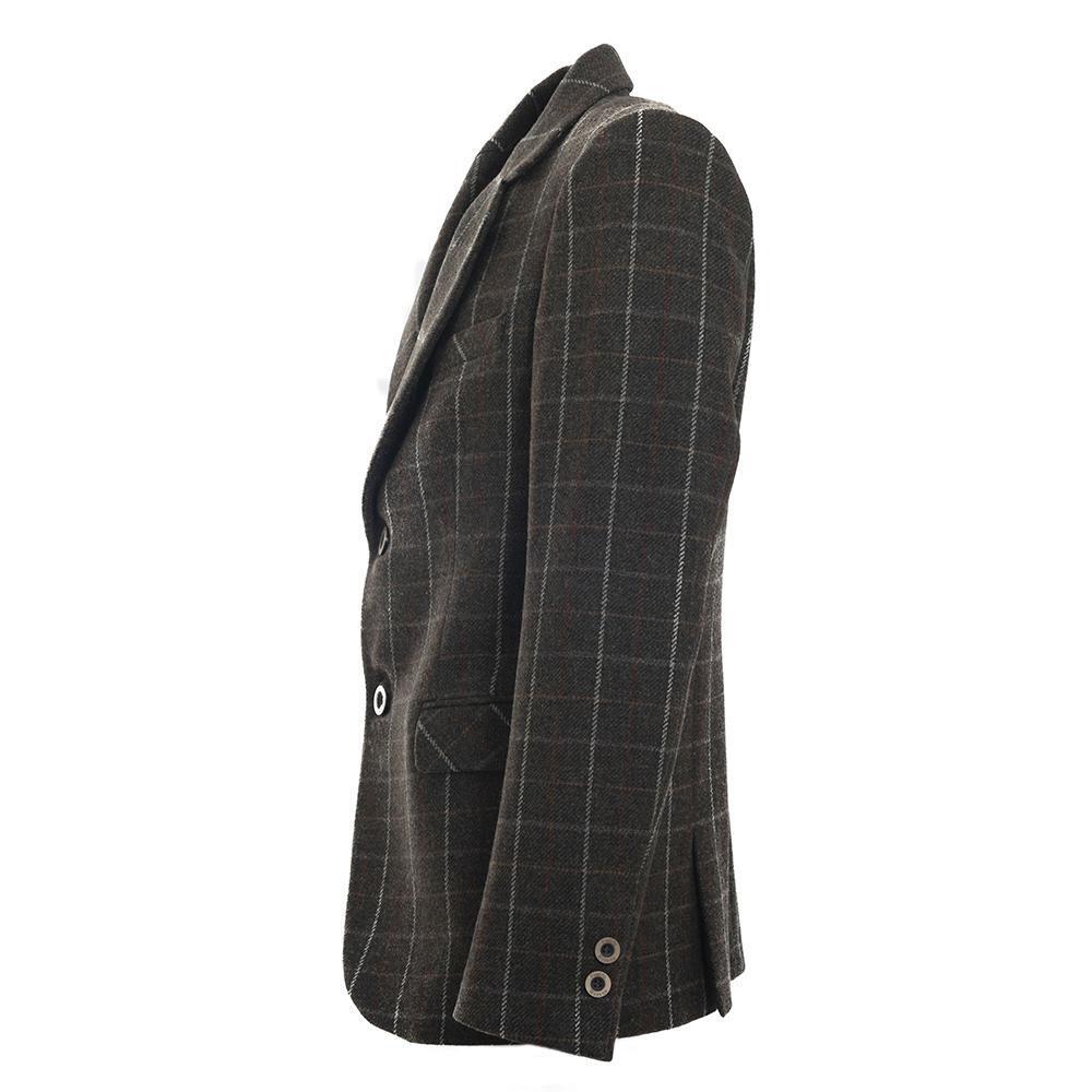 Americana Caza Hombre Pasión Morena 09044 Verde Tweed con Botones 4/6