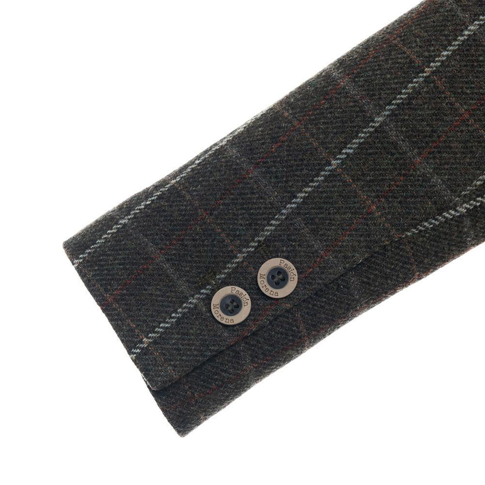 Americana Caza Hombre Pasión Morena 09044 Verde Tweed con Botones 5/6