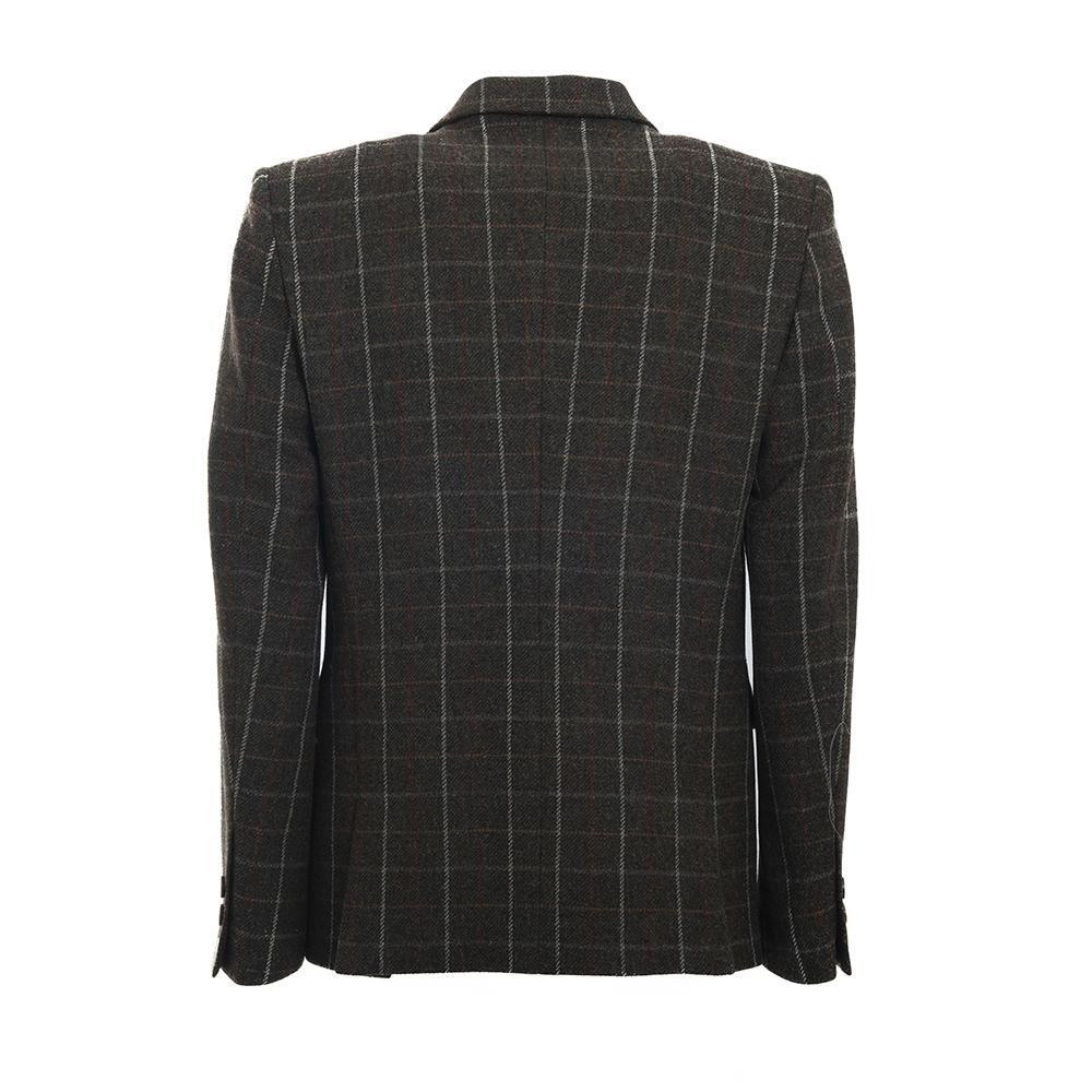 Americana Caza Hombre Pasión Morena 09044 Verde Tweed con Botones 2/6