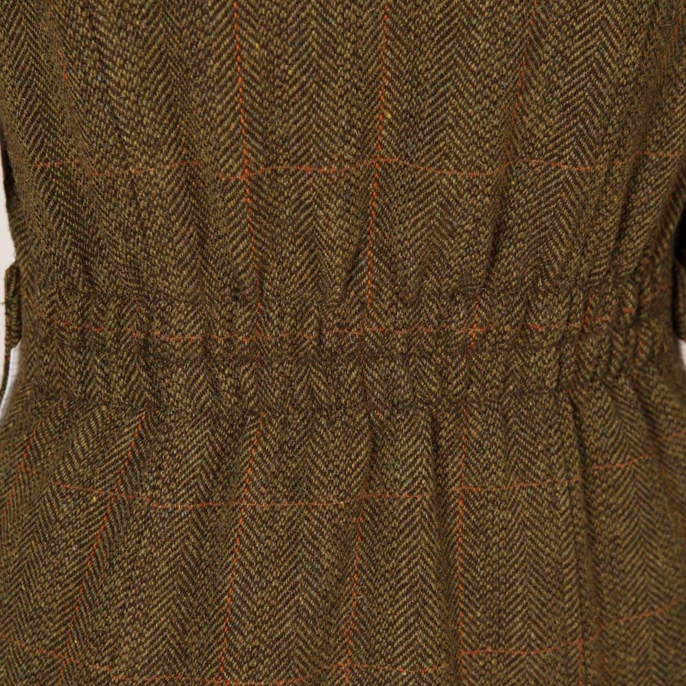 Abrigo Caza Mujer Pasión Morena 10022 Caqui Tweed Polar Cremallera Cuello Alto 4/5
