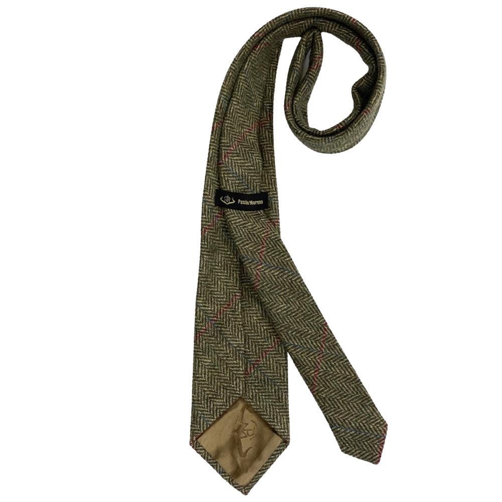 Corbata Caza Pasión Morena 33001 Caqui Tweed 2/3