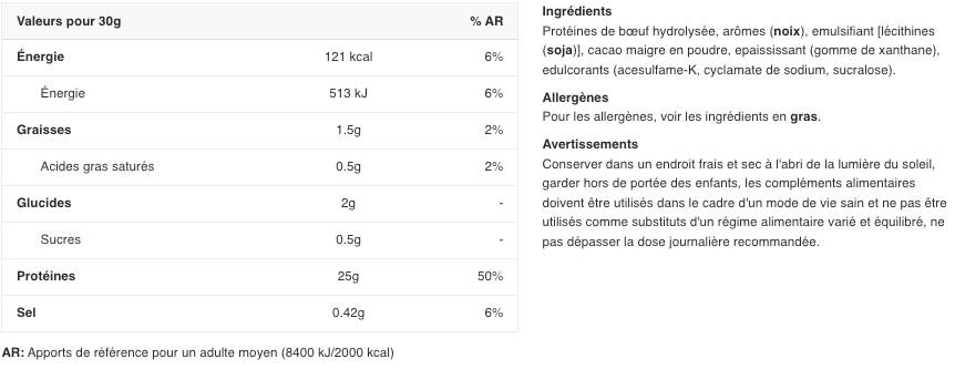 Protéine de boeuf - 100% Beef Protein - Chocolat Amande 2/3