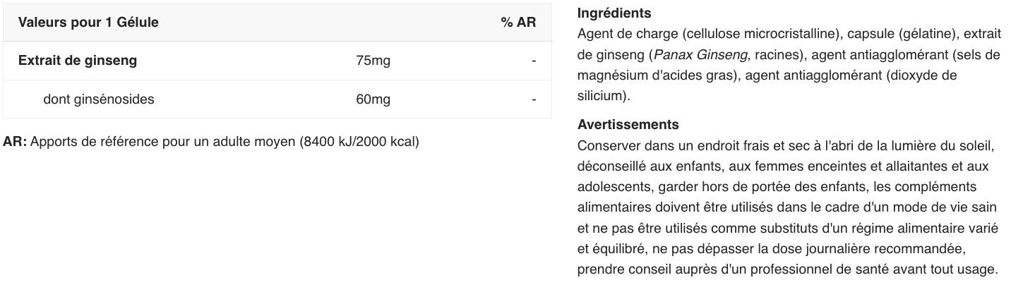 Ginseng - Mega Ginseng - 100 Gélules 2/3