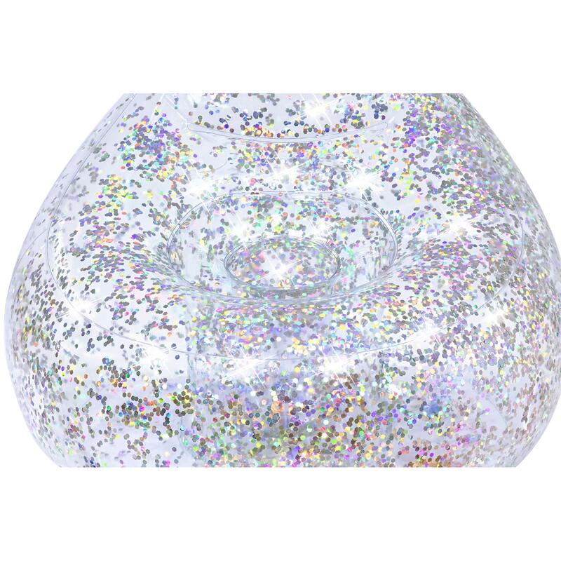 Sillón Hinchable Purpurina Bestway Glitter Dream 72x72x64 cm Transparente Glitte