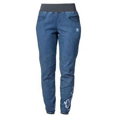 Veelzijdige damesklimbroek in lichte denim rafiki blauw