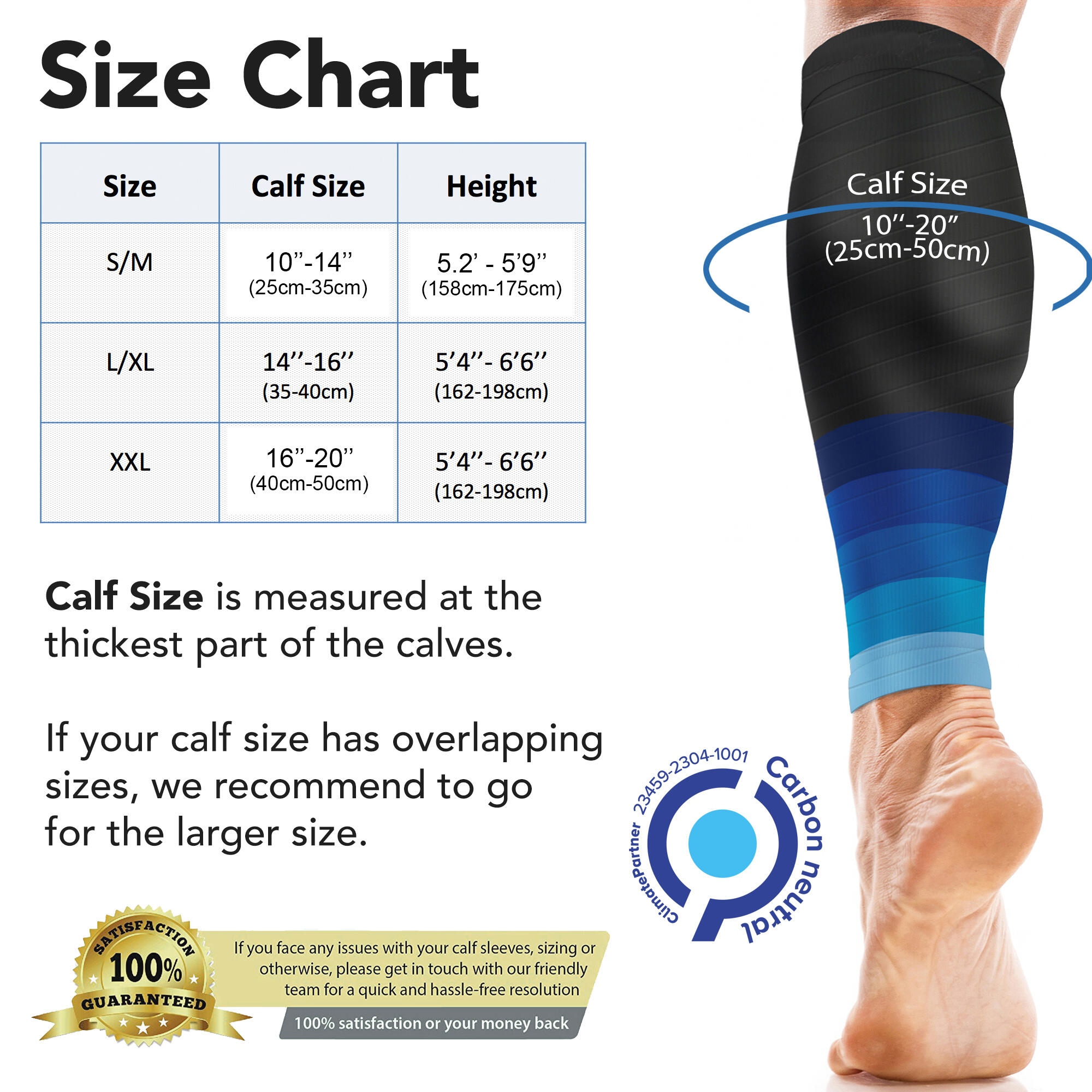 Calf Support Compression Sleeves for Shin Splints (20-30 mmHg / Class 2) (Pair) 3/6