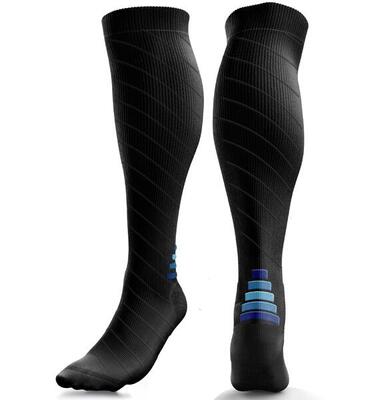 Compressiekousen voor dames en heren (20-30 mmhg) (zwart/marineblauw. l-xl)
