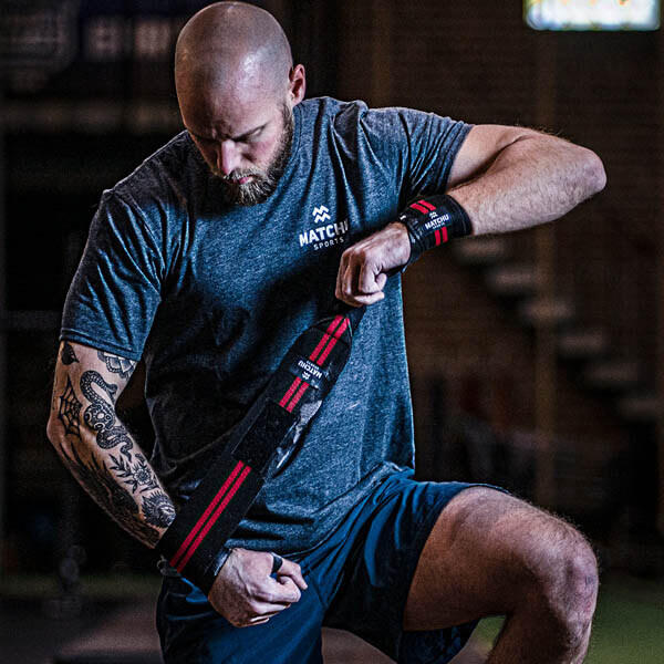 Polsiere - Bodybuilding - Cross training - Nero/Rosso 2/5