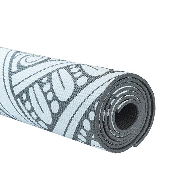 Tapis de yoga - Tapis yoga - Accessoire yoga - 0.6 cm - Blanc/Noir
