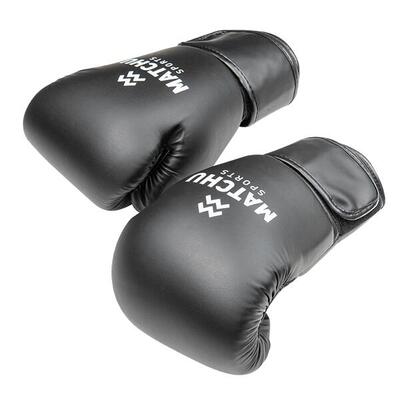 Bokshandschoenen - pu kunstleer - zwart - 12/14/16 oz