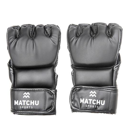 MMA Handschuhe - 2er Set - Größe M/L - aus Leder- Schwarz