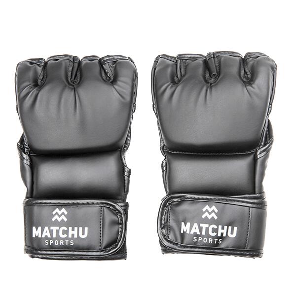 Rękawice MMA - Rozmiar M/L - 2 sztuki - czarne - 20cm - 13cm - skóra PU