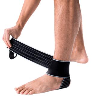 Enkelbrace / Enkelbandage voor enkelsteun - one size - anti-slip laag - zwart 4/6