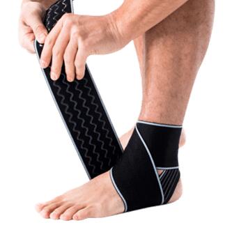 Enkelbrace / Enkelbandage voor enkelsteun - one size - anti-slip laag - zwart