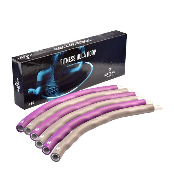 Fitness hoelahoep - Hoepel - 1.2kg - Paars/grijs - Ø 100cm 2/7