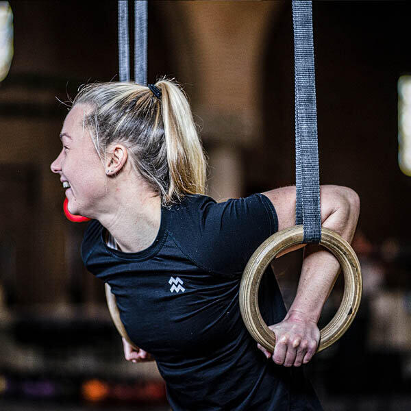 Houten turnringen / gymringen voor crosstraining Ø 23 cm