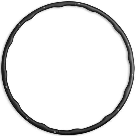 Fitnessreifen - Hula Hoop Reifen - Sportreifen - Schwarz - 1,5 kg