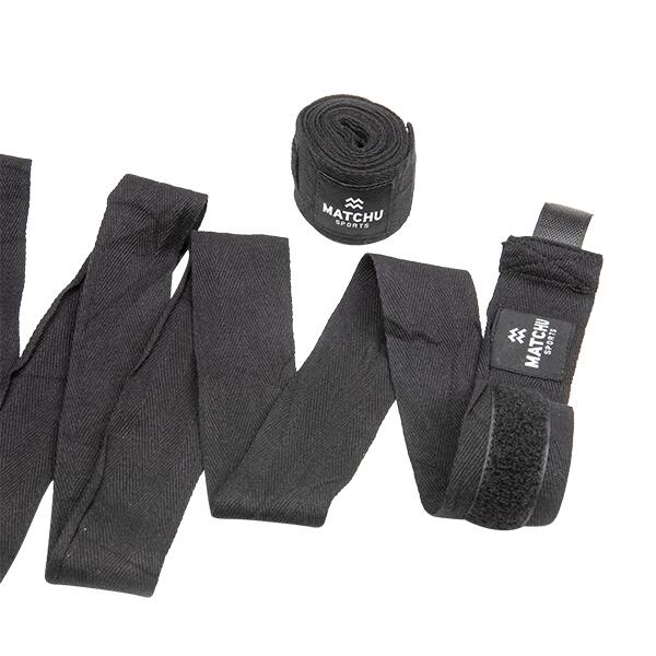 Ligaduras de boxe - 2 ligaduras de boxe - 3,5 M - 3 CM - preto 4/5