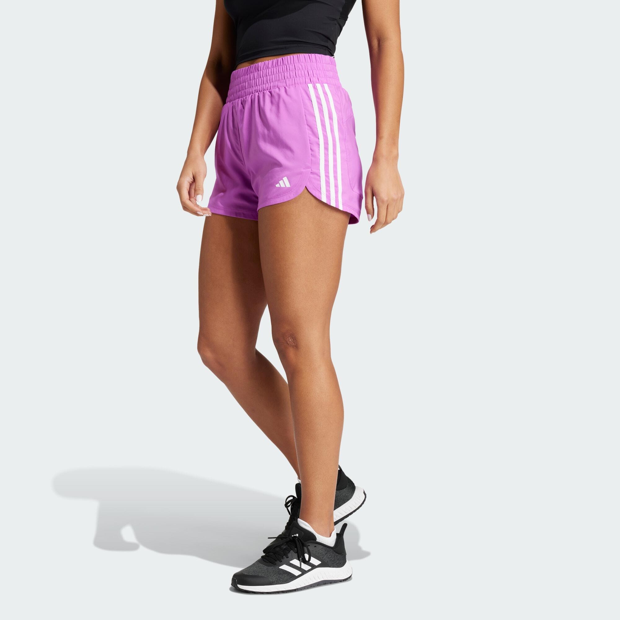 ADIDAS Pacer Training 3-Stripes Woven High-Rise Shorts
