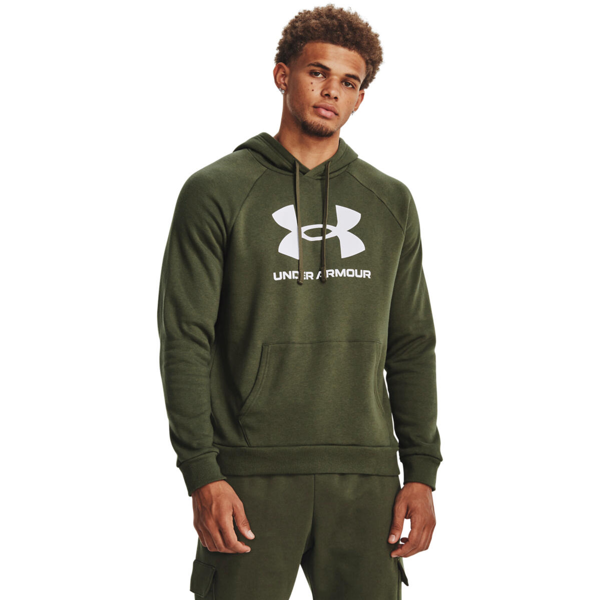 Under Armour - Capot Under Armour Rival Fleece Logo Hd, Vert, Hommes - Sweat-shirt - Blanc|vert - 52 2xl - Decathlon