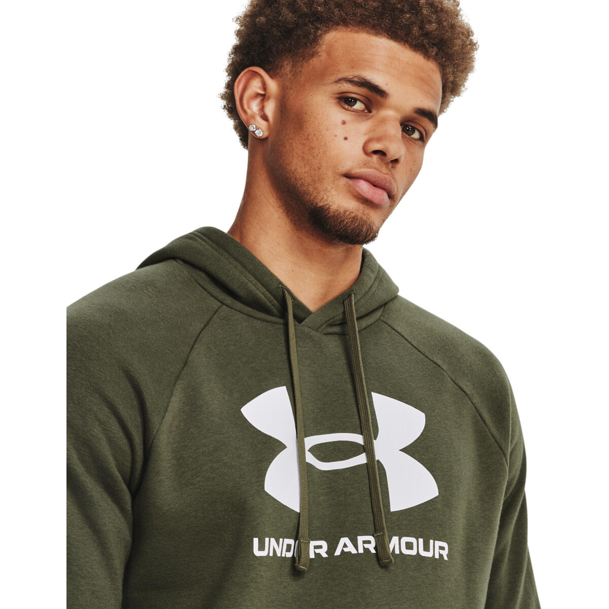 Haube Under Armour Rival Fleece Logo Hd, Grün, Herren 4/5