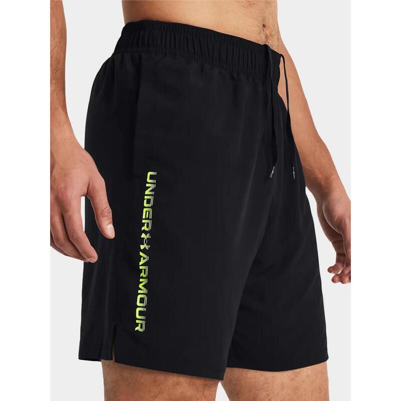 SHORT UNDER ARMOUR WOVEN WORDMARK NOIR HOMME